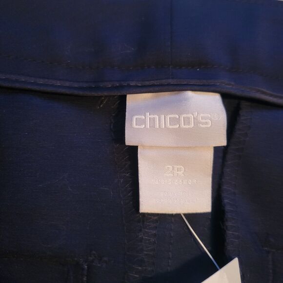 Chico's Black Ankle Flex Waist Band Trousers Pants Slacks Womens size 12R NWT - Picture 4 of 7